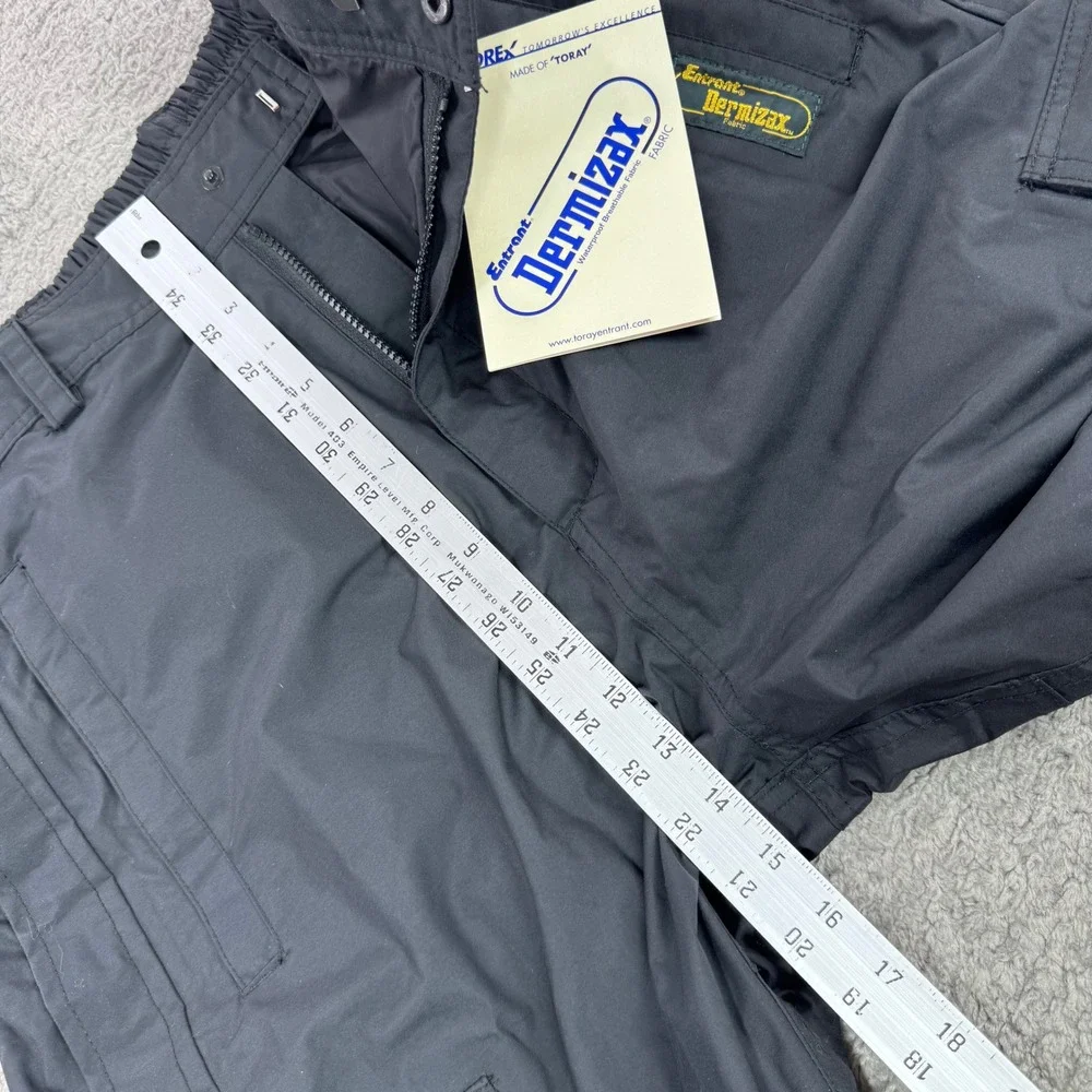 Mountain Uniforms Entrant Dermizax Ski Pants Large Black Waterproof Cargo